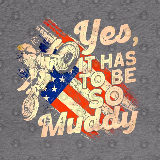 Rider American Flag Dirt Bike Racing by Toeffishirts